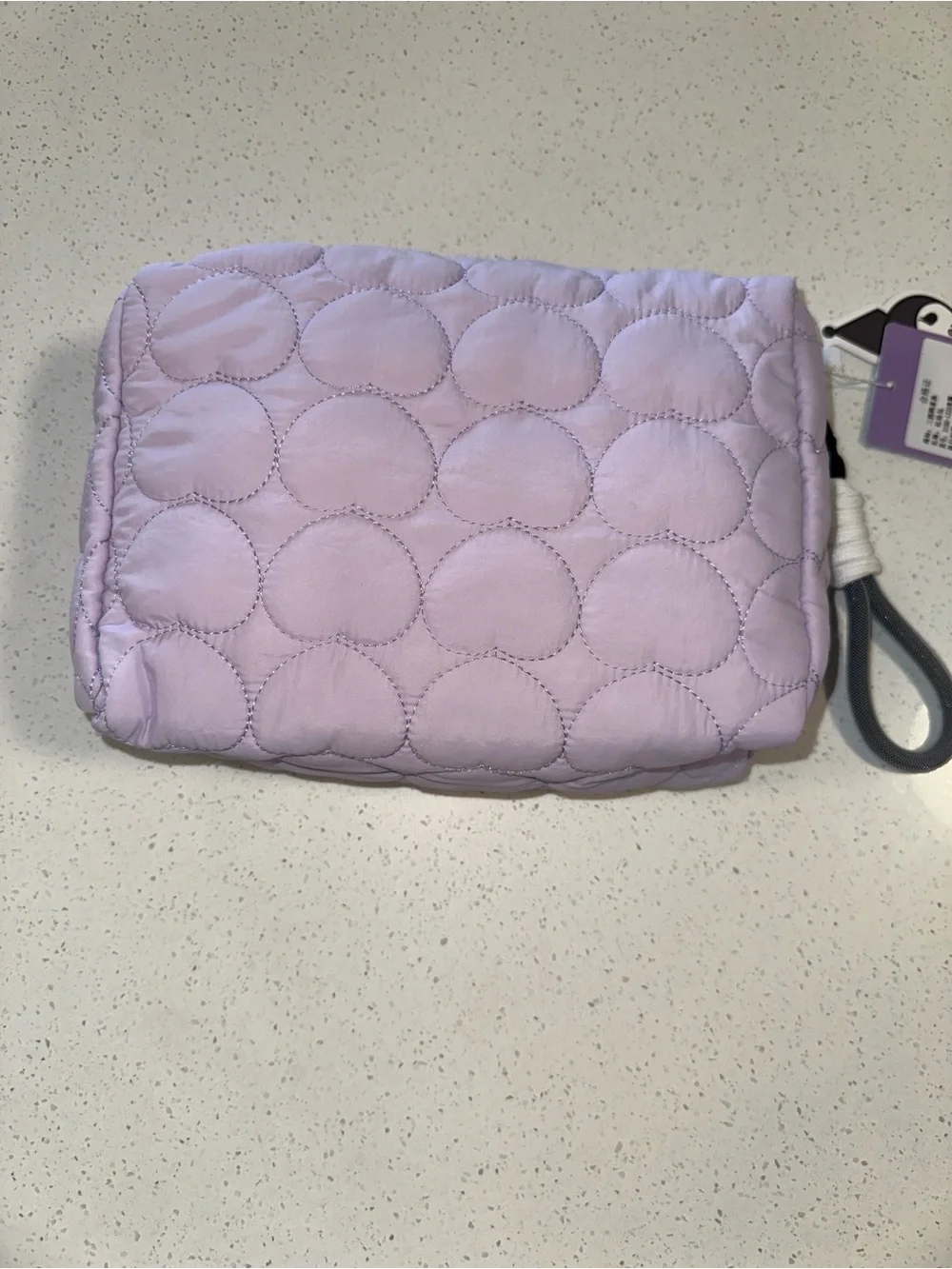 Hello Kitty Sanrio Kuromi Quilted Pouch in Light Purple,NWT